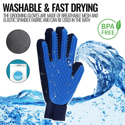 Pet Dog Deshedding Hair Massage Gloves