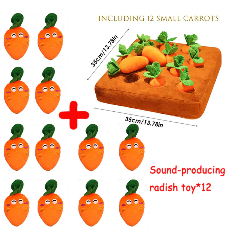 Pet Vegetable Carrot Plush Sniff Pet Toy