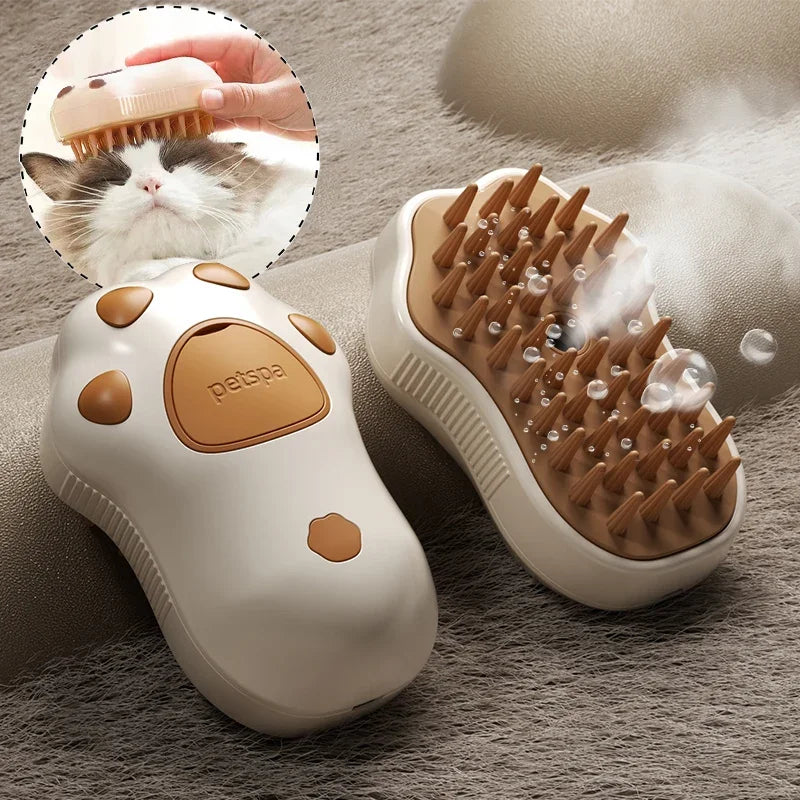 3-In-1 Pet Electric Cat Steam Brush with Water Spray - The Nice Guy Shop