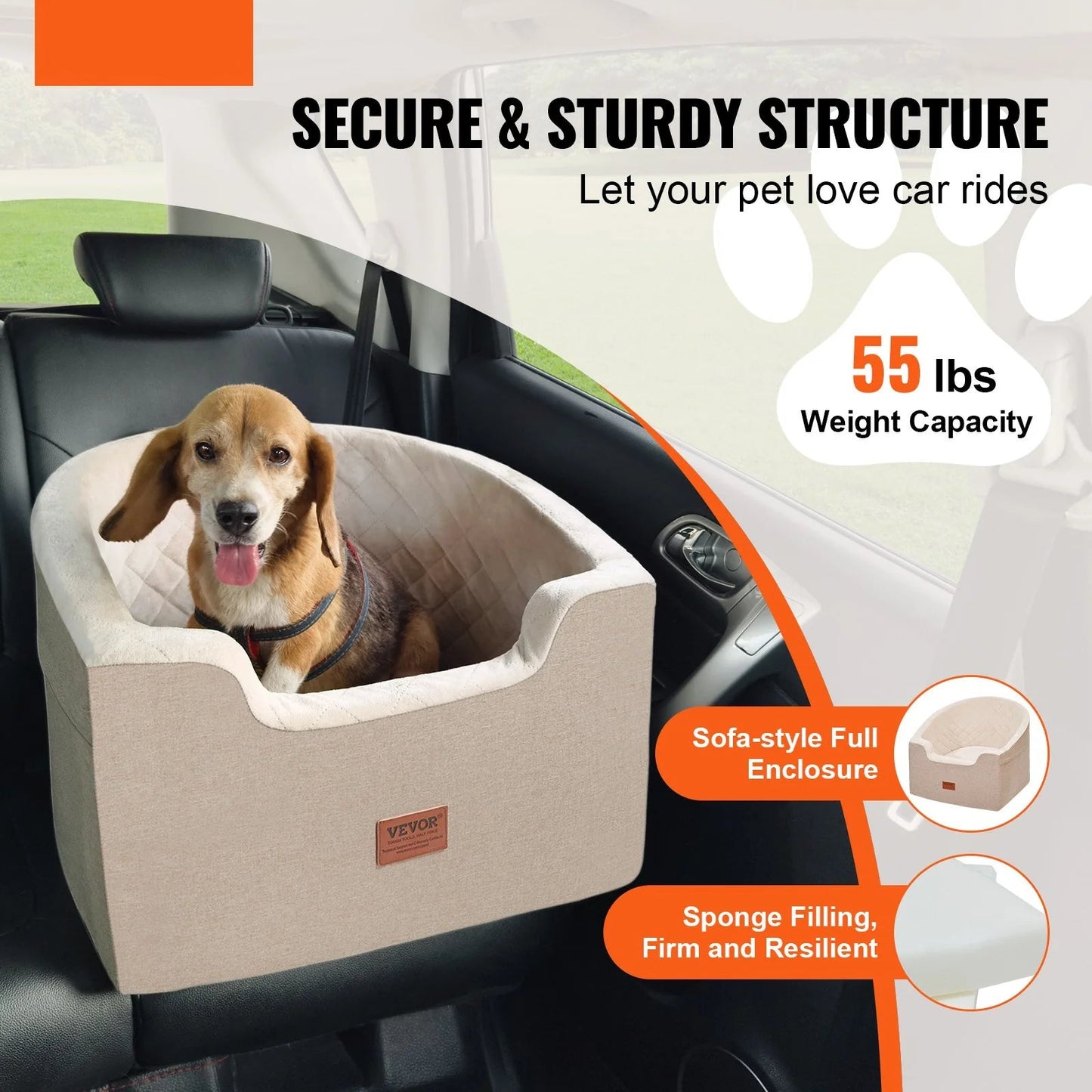 Pet Dog Car Booster Seat